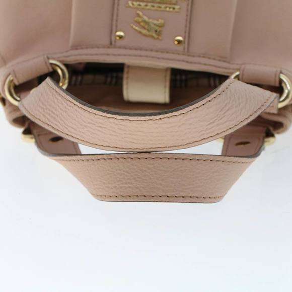 BURBERRY Blue Label Hand Bag Leather 2way Pink Auth bs7238 - Picture 7 of 16